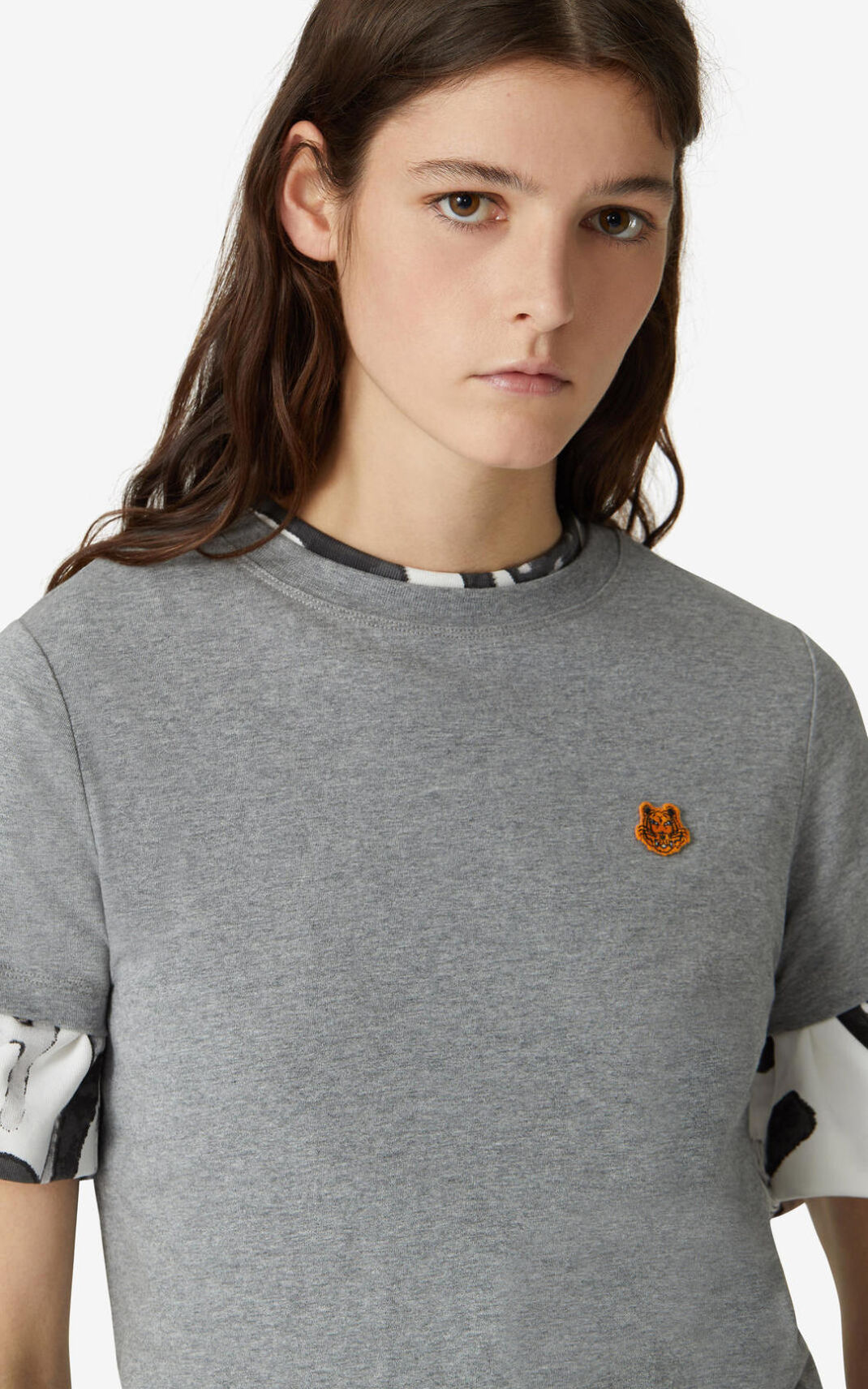 Camisetas Kenzo Tiger Crest Mujer Gris - SKU.5800289